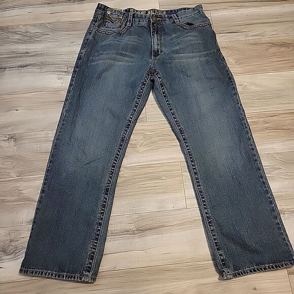 Vintage PACO Jeans Mens 36X30.5 Blue Baggy Y2K‎ Loose Denim Hip Hop Throwback - Picture 2 of 14